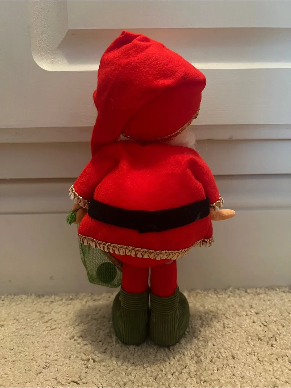 Vintage Santa Clause Styrofoam With Bag of Toys Made in Japan